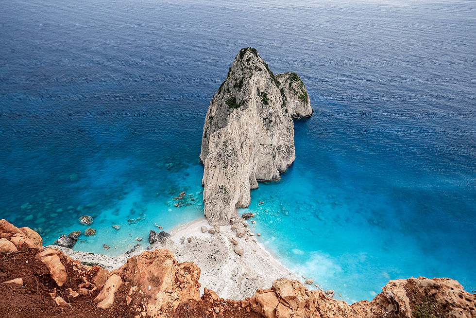 The stunning Myzithres Beach and Island in Zakynthos