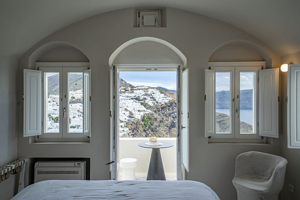 Inside the new family villa at Canaves Oia