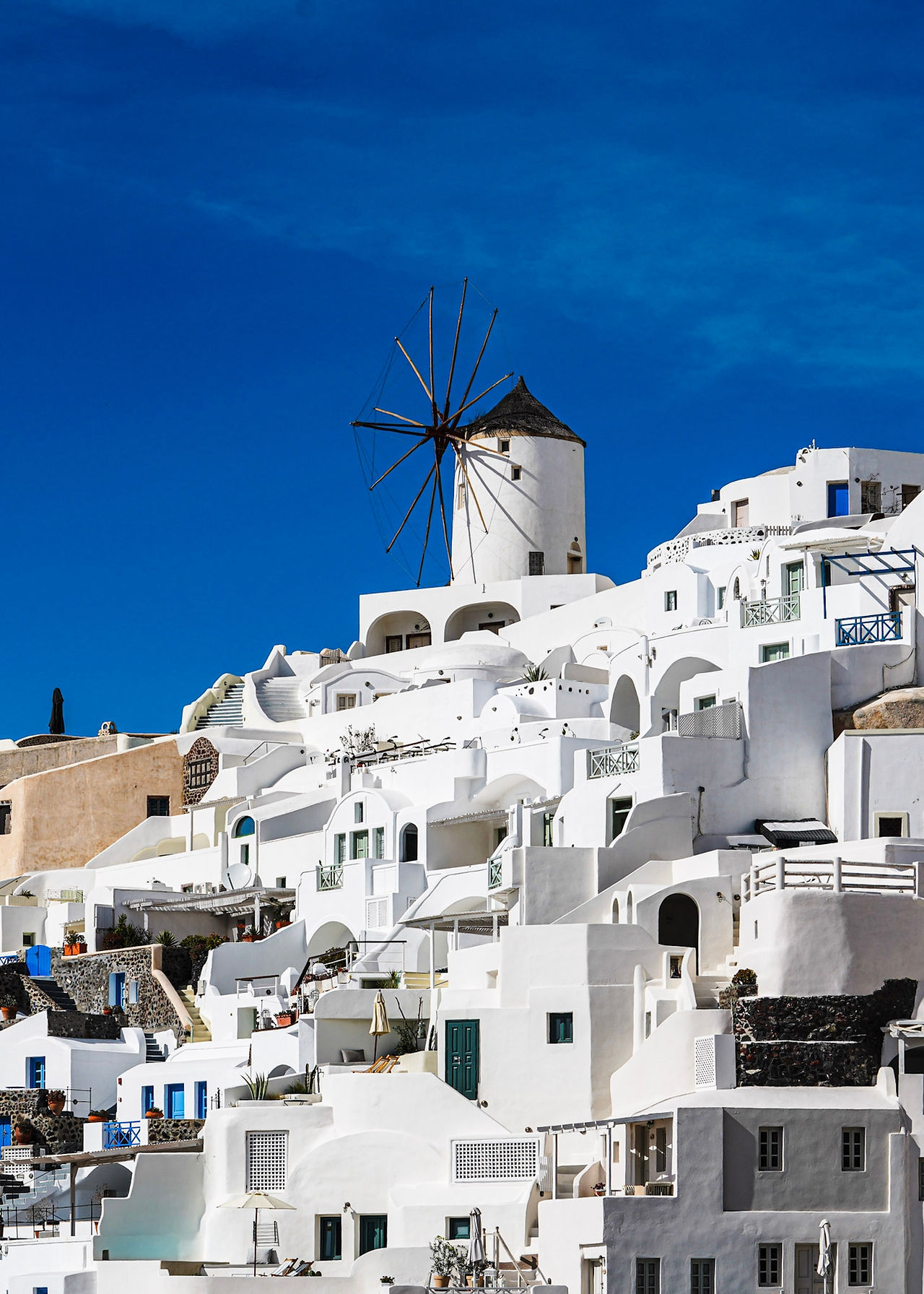 The iconic view of Oia Santorini