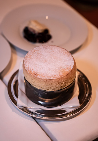 The iconic Grand Marnier soufflé at Locanda Barbarossa at Castello del Sole