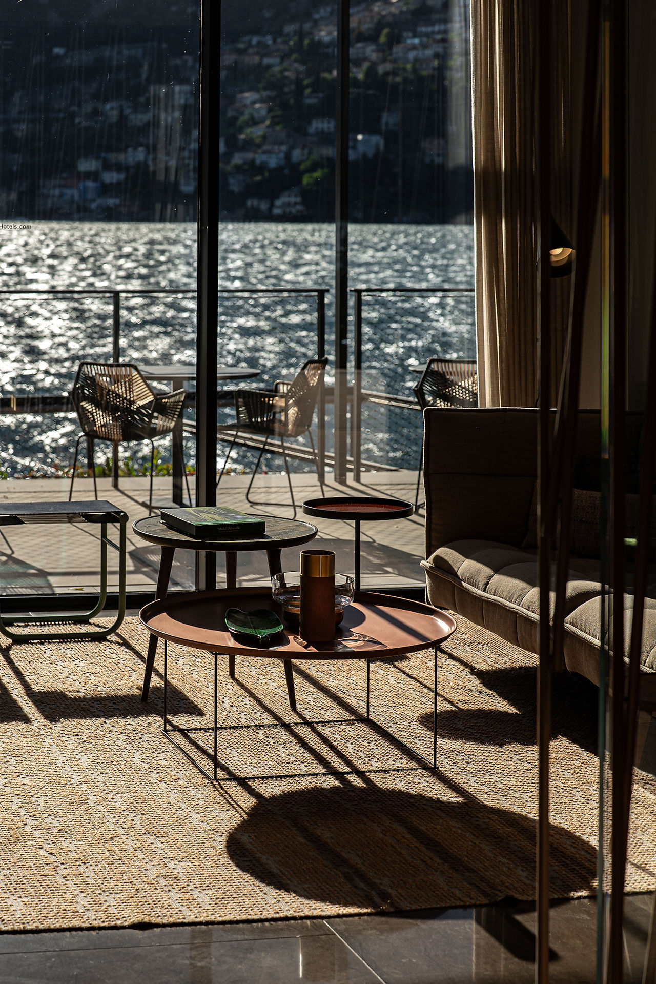 Design details at Il Sereno in Lake Como.