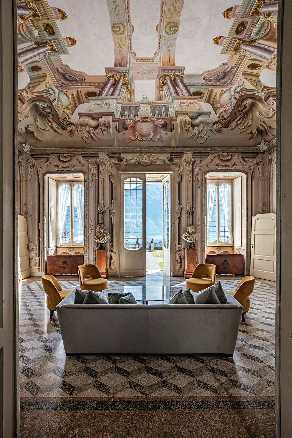 The Grand Salon at Villa Sola Cabiati