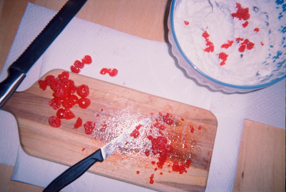 Chopping Cherries for Cannoli