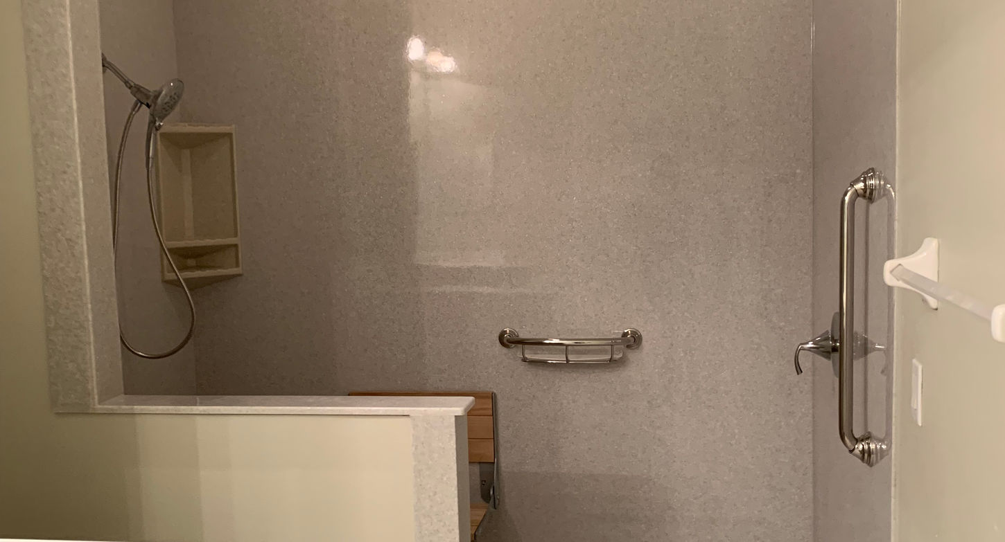 Shower replacement project in Orlando home.