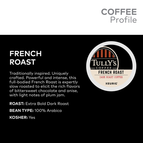 Thumbnail: Tully's® French Roast Extra Bold Coffee - K-Cup® - Regular - Dark Roast - 24ct