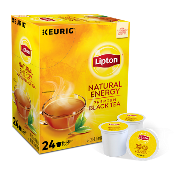 Lipton® Natural Energy Tea - K-Cup® - Regular - Black Tea - 24ct | Qlear