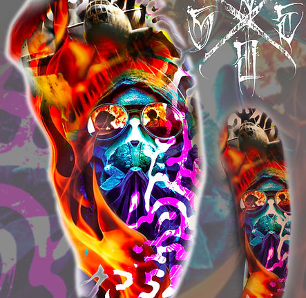 abstrakcyjny wolny wzor samolot oraz pilot w kontrastowych kolorach