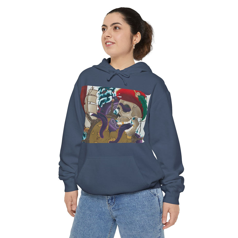Thumbnail: Woman in an Octopus Skull Hoodie