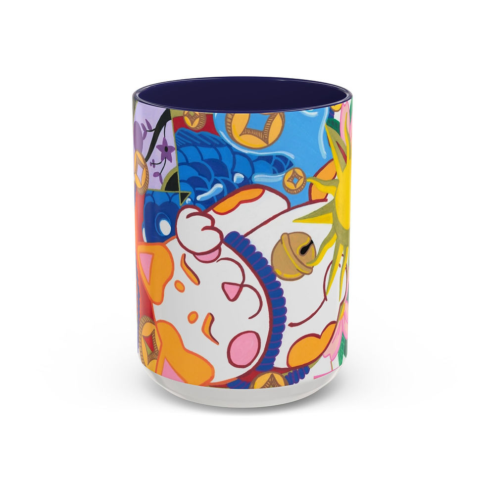 Thumbnail: Colorful Maneki-Neko mug