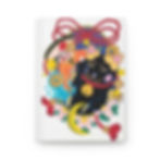 Colorful Maneki Neko design on notebook cover