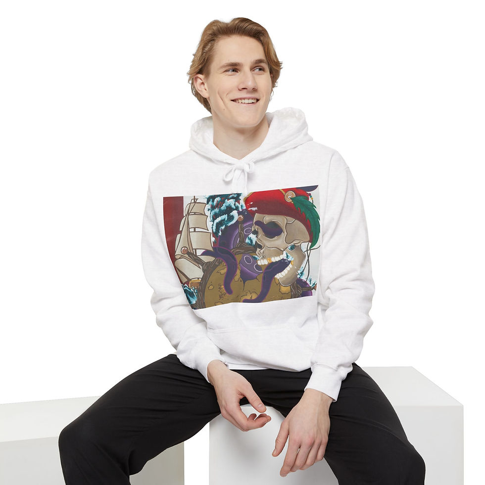Thumbnail: Man wearing white Octopus Skull Hoodie