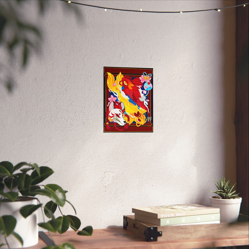 Thumbnail: Abstract painting on a wall with plants