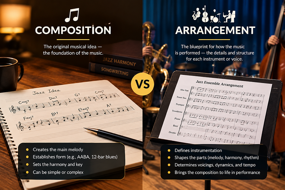 Jazz Composition vs. Jazz Arrangement: Understanding the Key Differences
