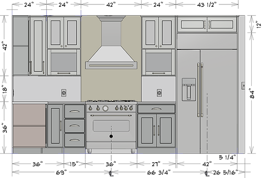 Kitchen remodel wall elevation