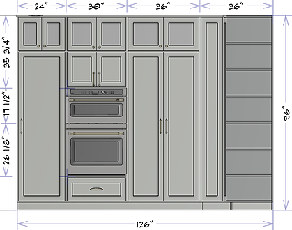 Kitchen remodel wall elevation