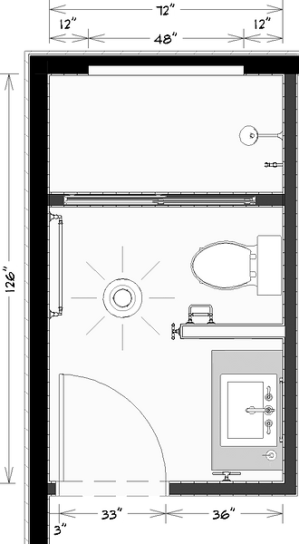 Bathroom remodel floor plan