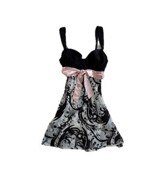 Sold vintage 2000s retro pint tank top with ribbon. Ethically sourced.