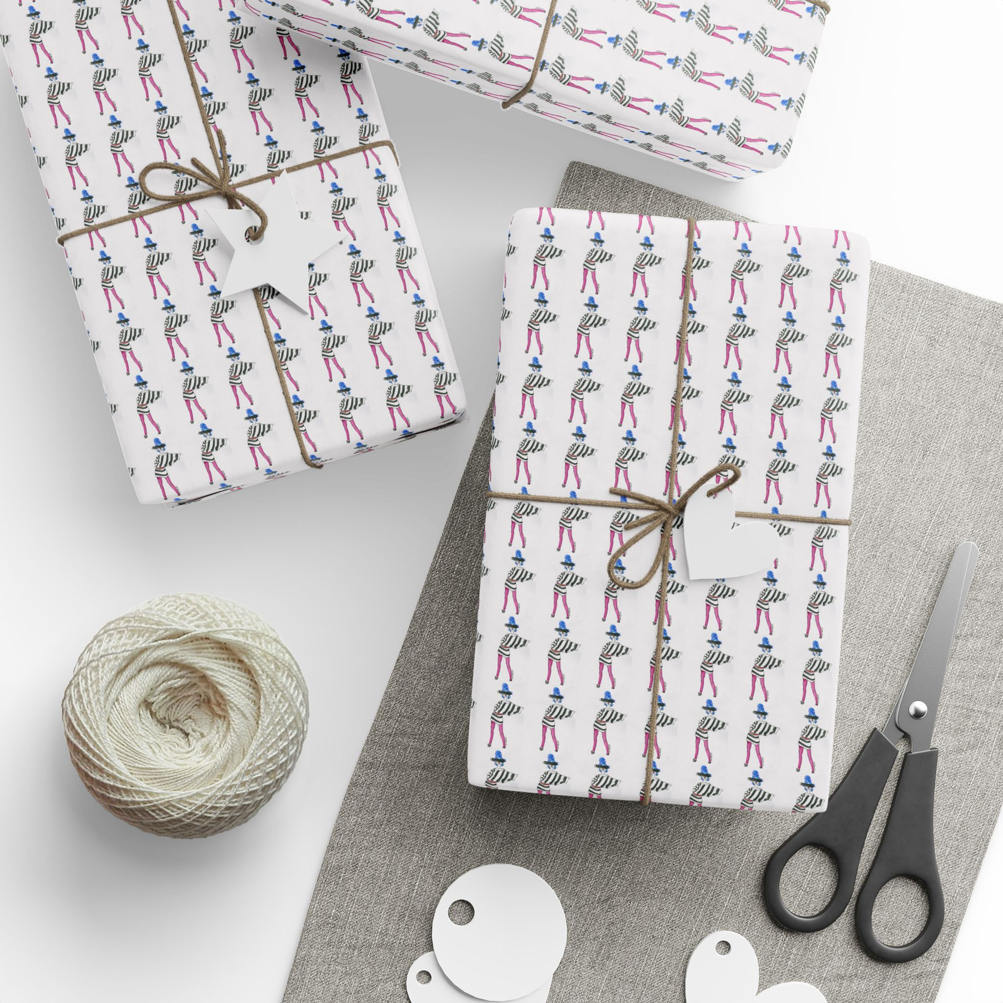 New Wave Girl Wrapping Paper | Fashion Pattern Roll