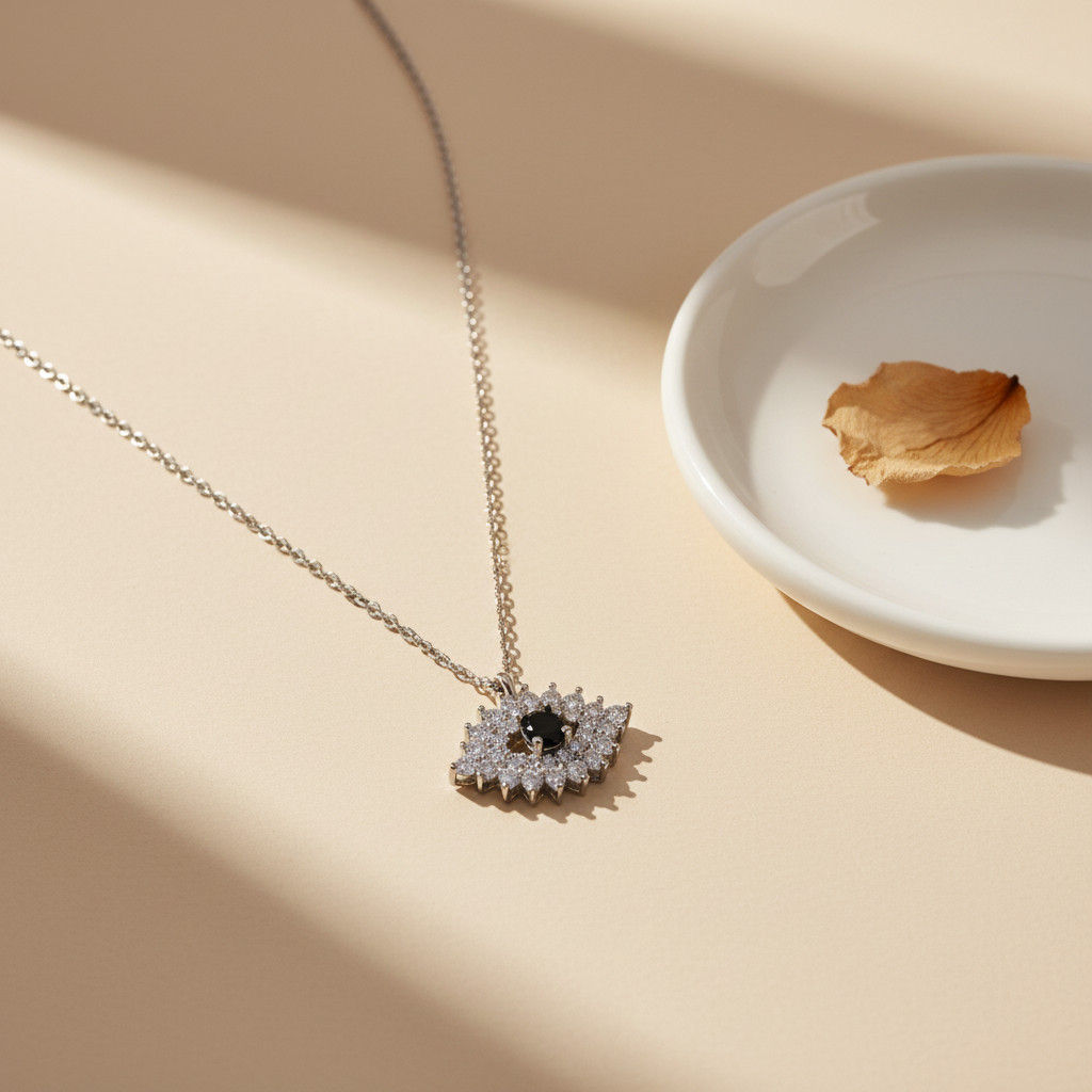 Pavé Iris Rhodiée Necklace