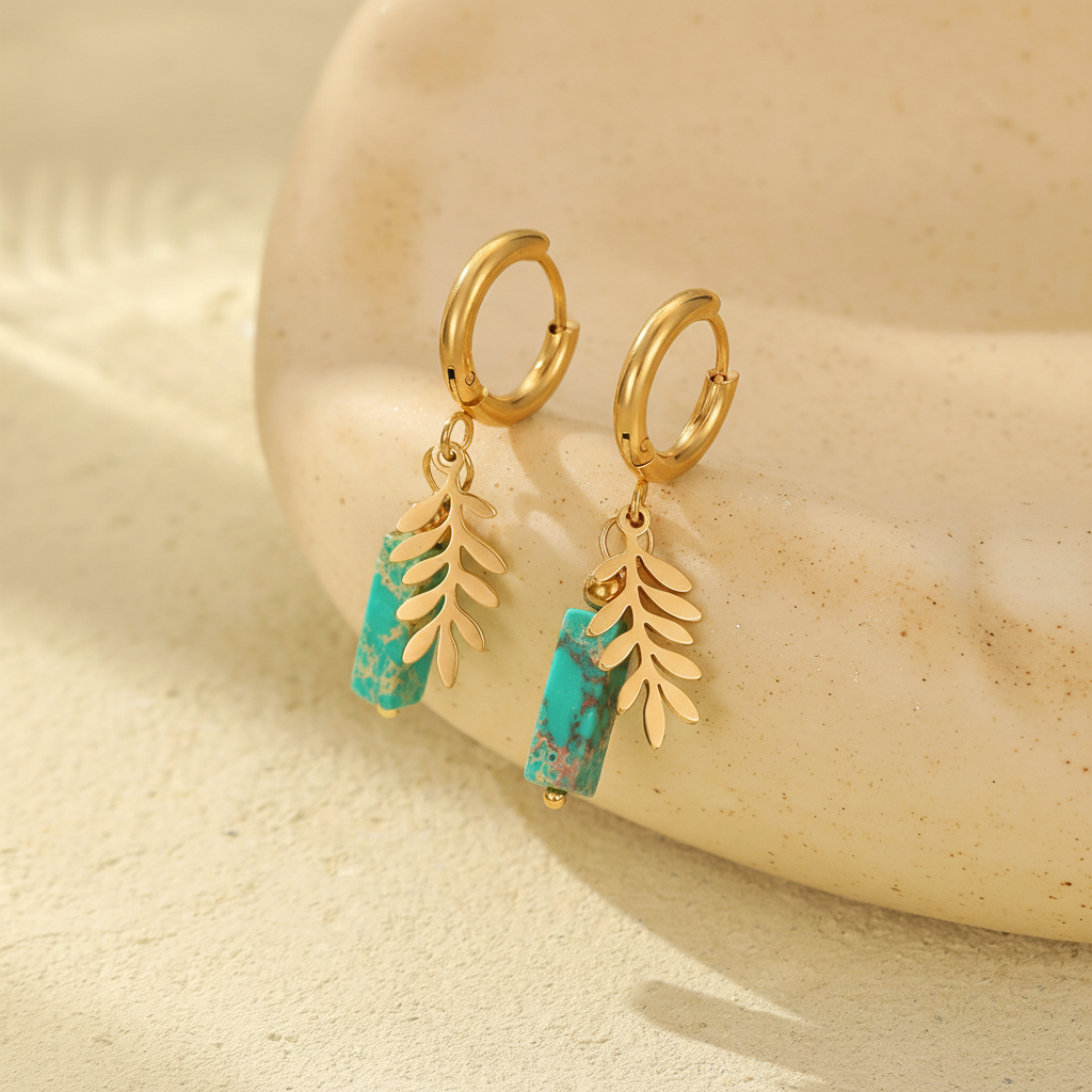 Belle Pierre Turquoise Earrings