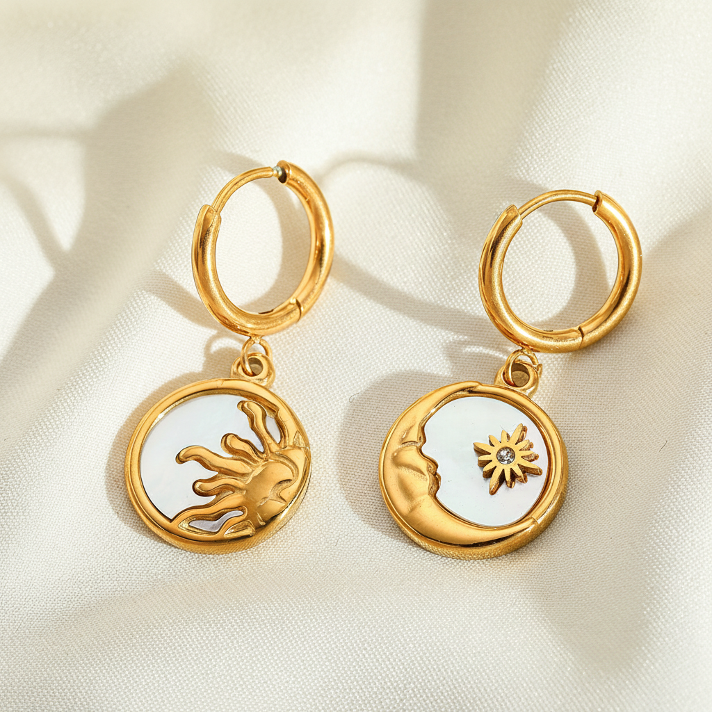 Lune & Soleil Nacre Earrings