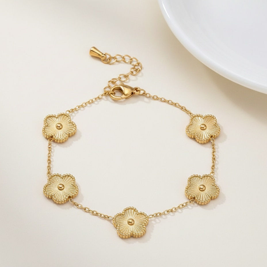 Gold Plum Blossom Bracelet