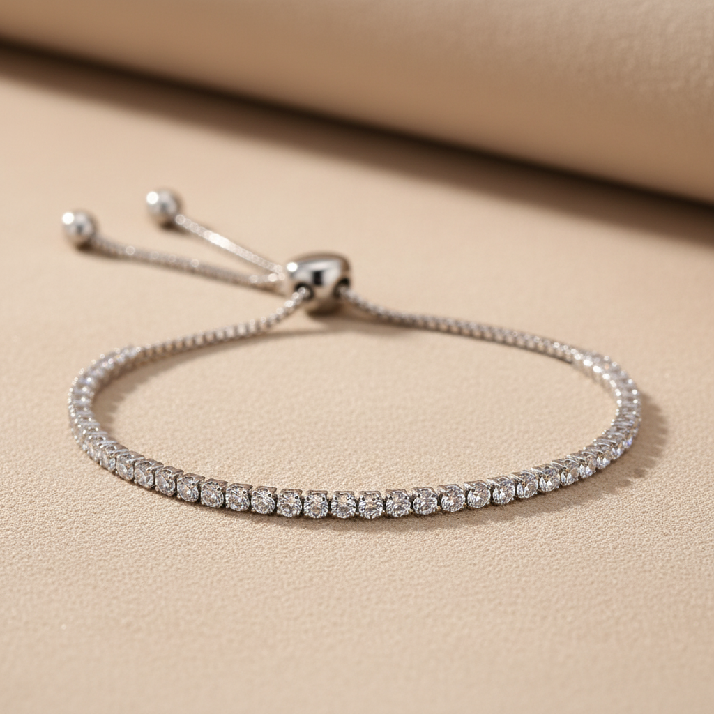 Eternal Sterling Silver Tennis Diamond Bracelet