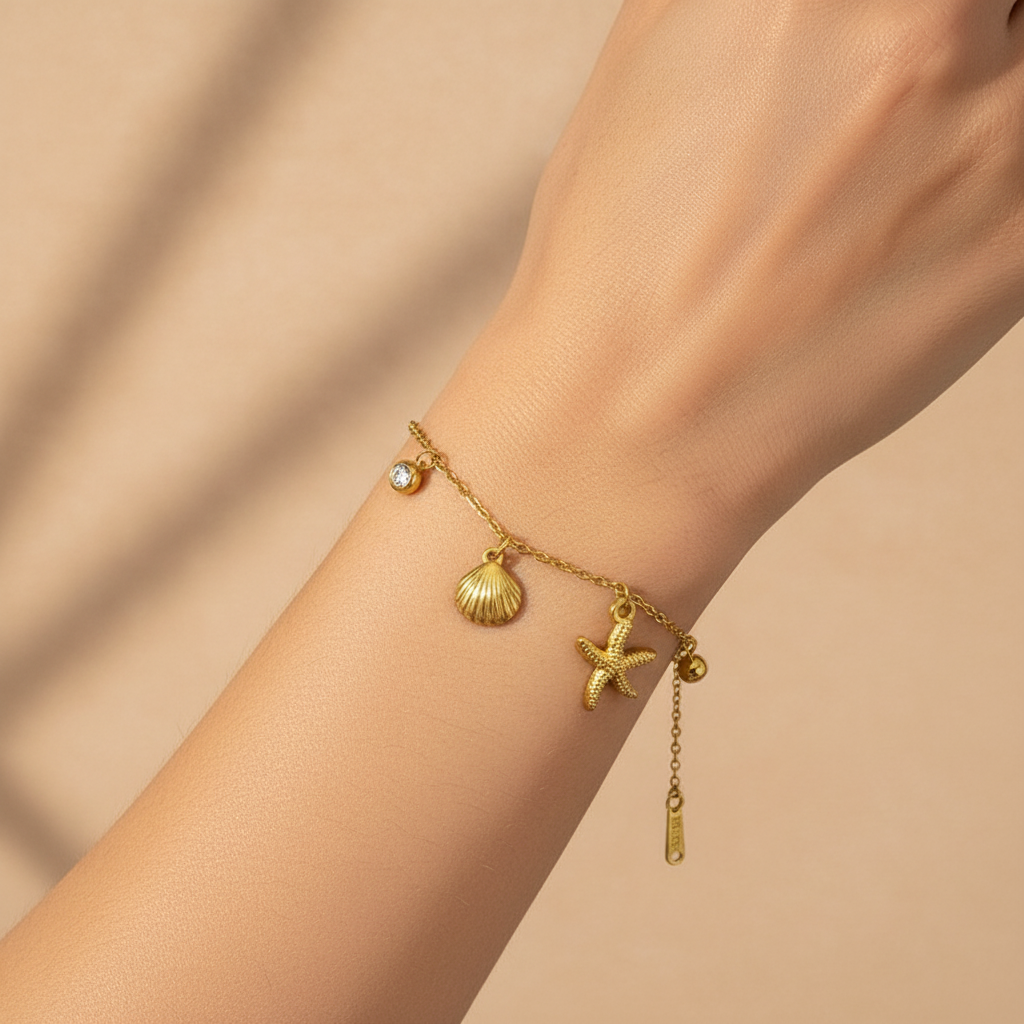 Golden Shore Charm Bracelet
