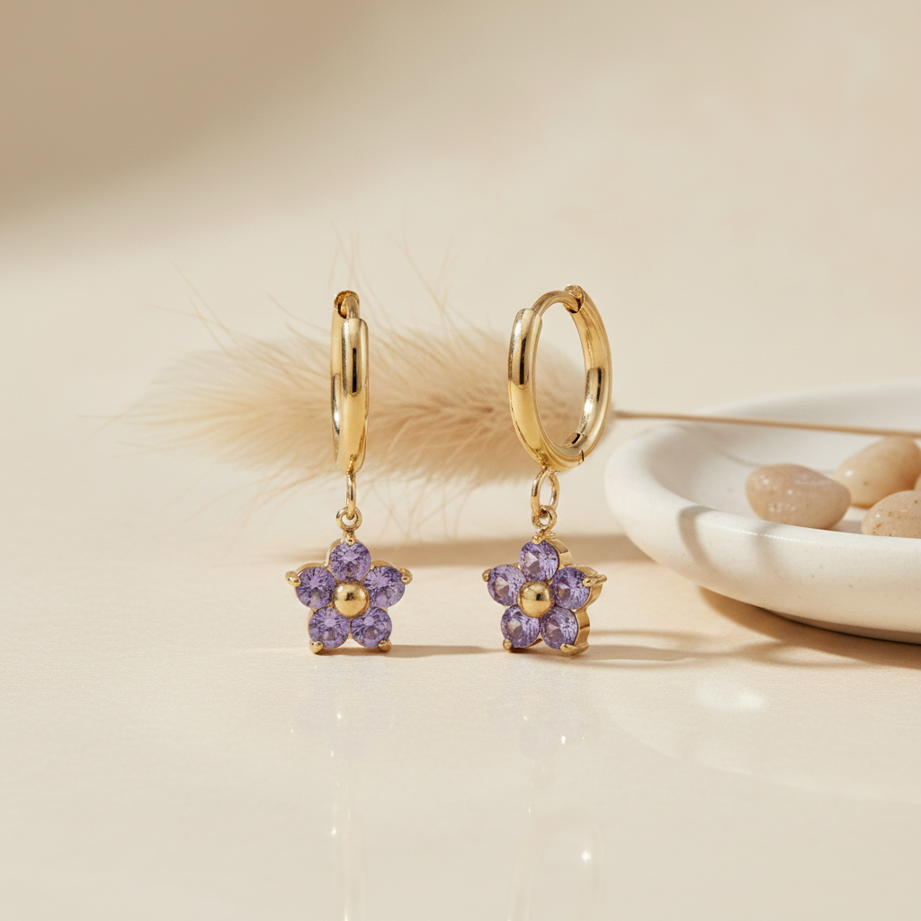 Fleur de Lavande Élégance Hoops
