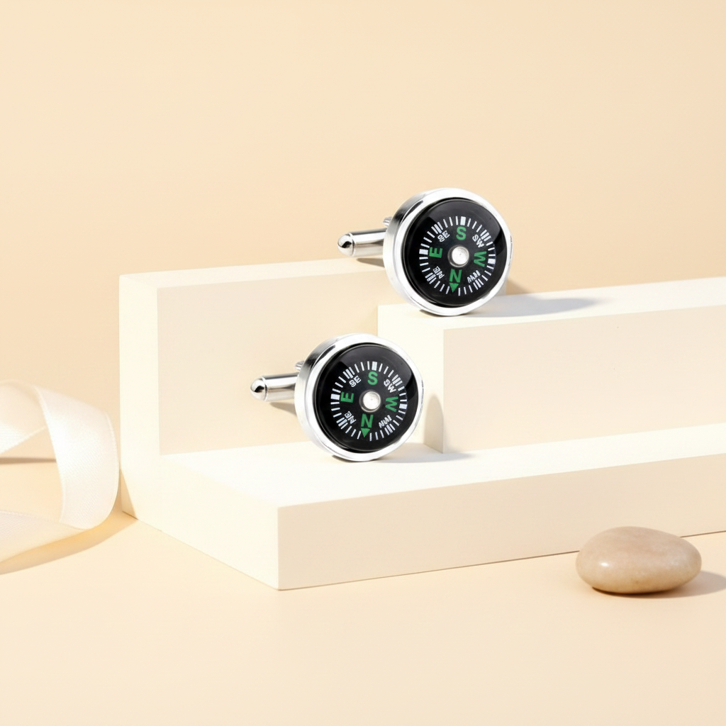 Functional Compass Cufflinks