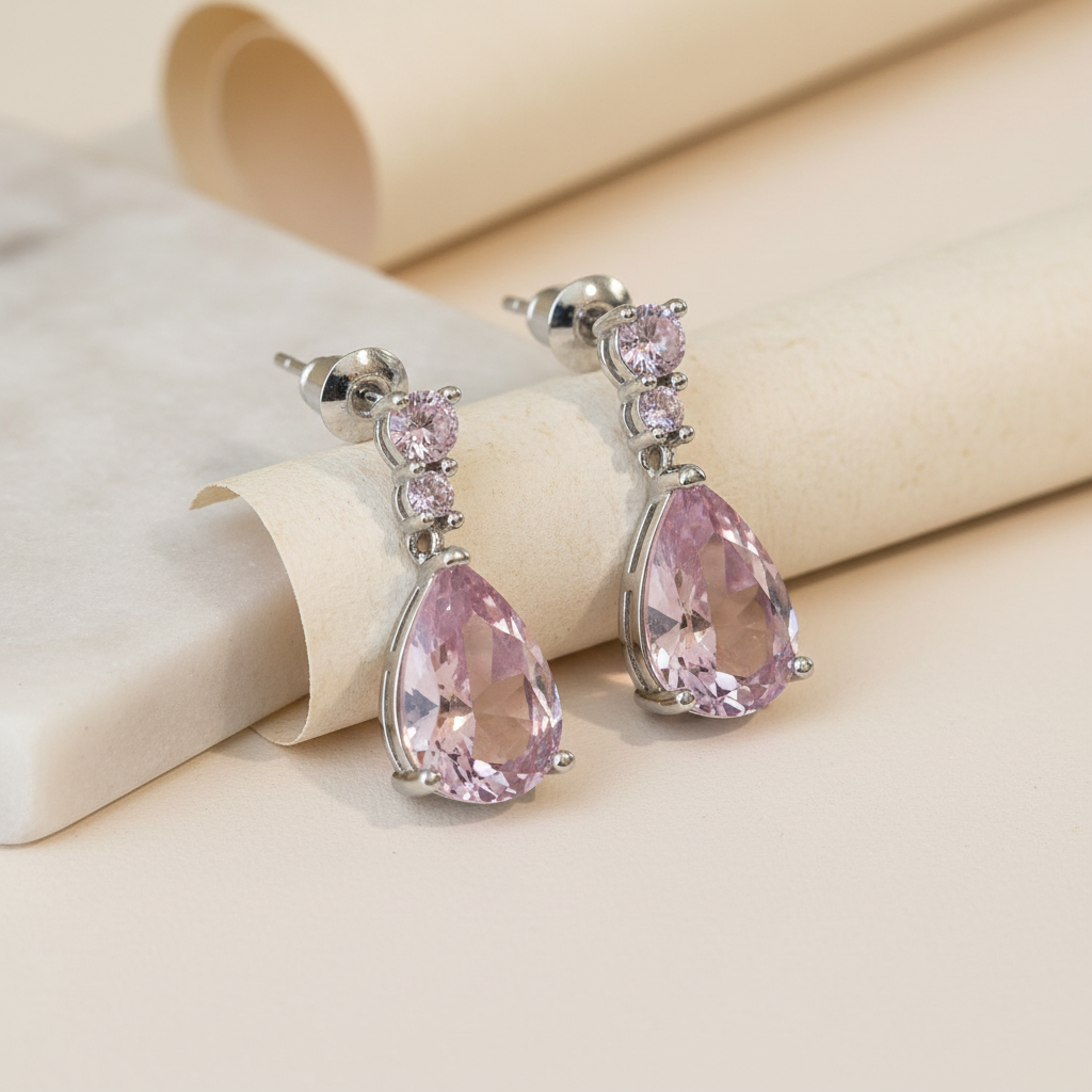 Poire Rosée Élégance Earrings