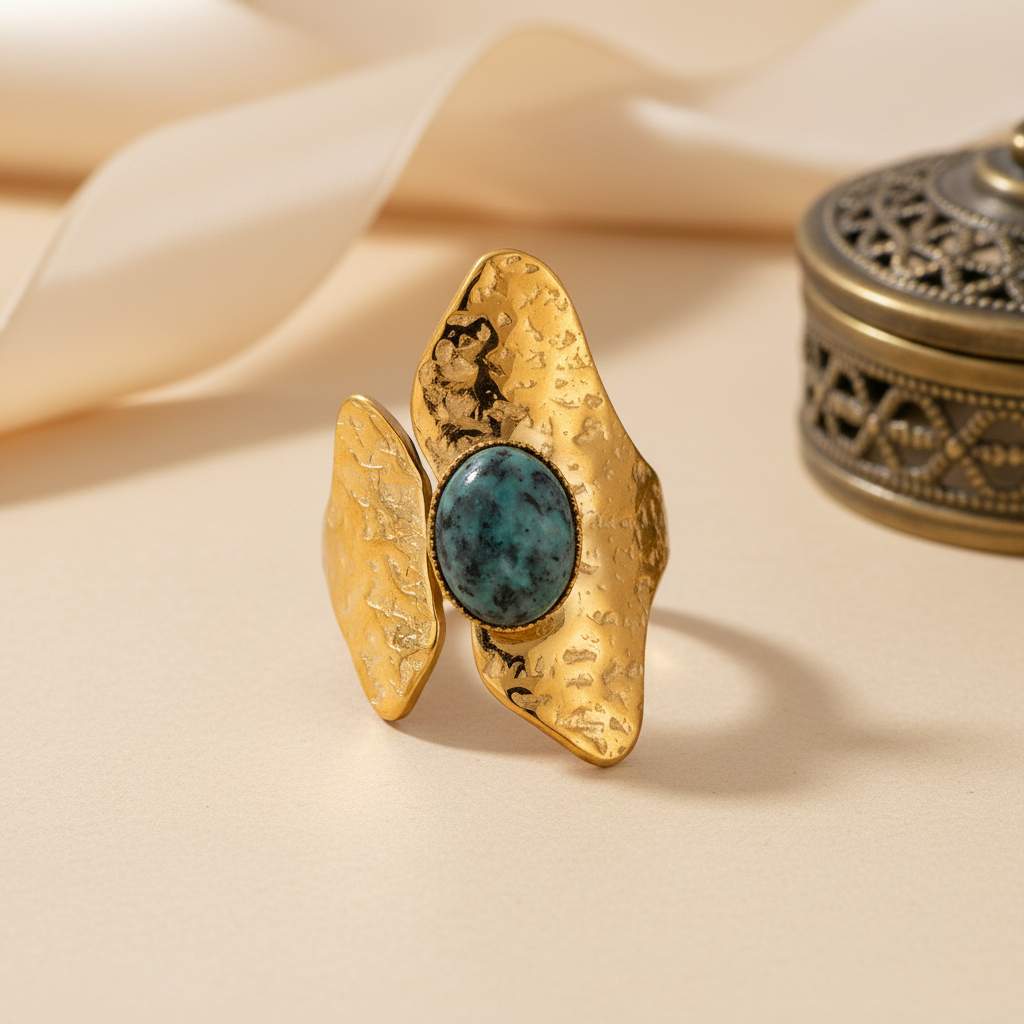 Verdant Jasper Statement Ring