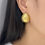 Thumbnail: Almond Ripple Stud earrings (Gold plated, Stainless Steel)