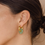 Thumbnail: Verte Pierre Aventurine donut Hoop Earrings