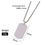 Thumbnail: Silver Big Rounded rectangle Dog Tag Stainless Steel necklace