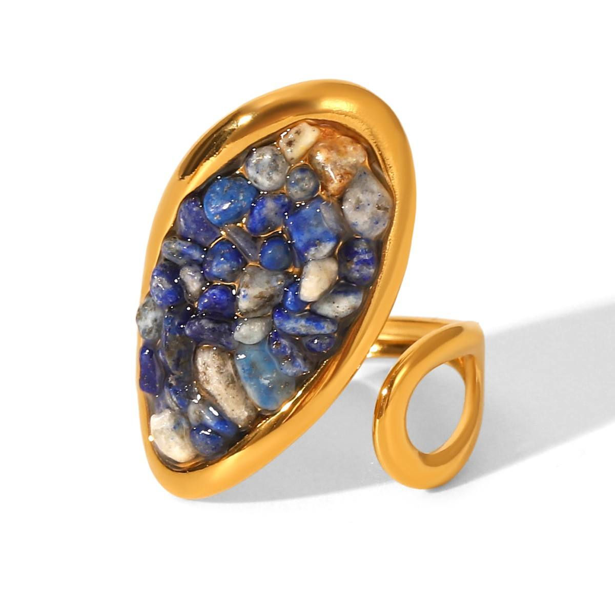 Bleu Pierre Vésica Ring