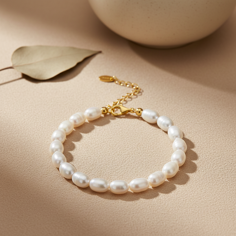 Thumbnail: Sterling Silver Freshwater Pearl Bracelet