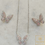 Thumbnail: pink butterfly necklace earring set