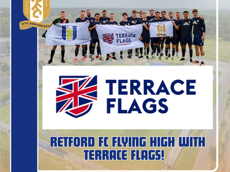 Retford FC Flying High with Terrace Flags!