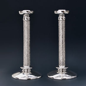 Silver column Candlesticks