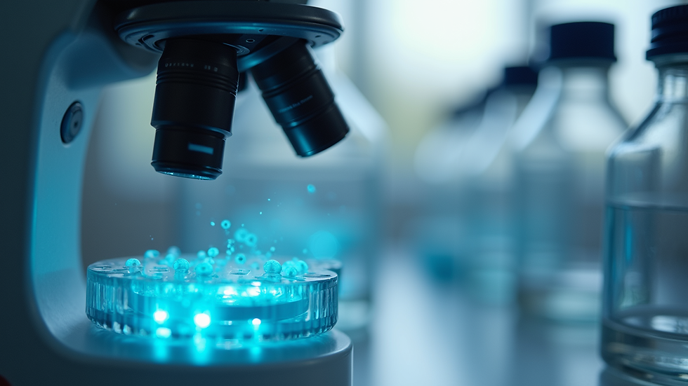 Close-up view of a laboratory setup with molecular analysis equipment