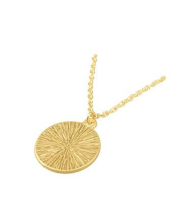 Miniatura: Mystic Ocean Hip Hop Necklace - Retro Gold Coin Pendant