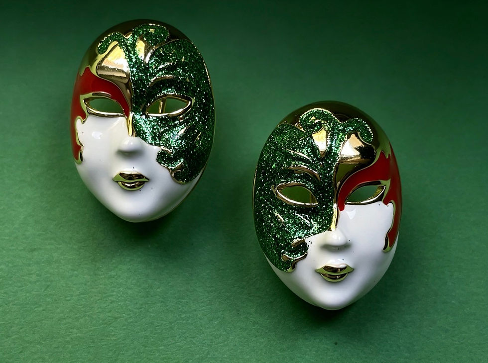 The Evelyn Venetian Mask Earrings