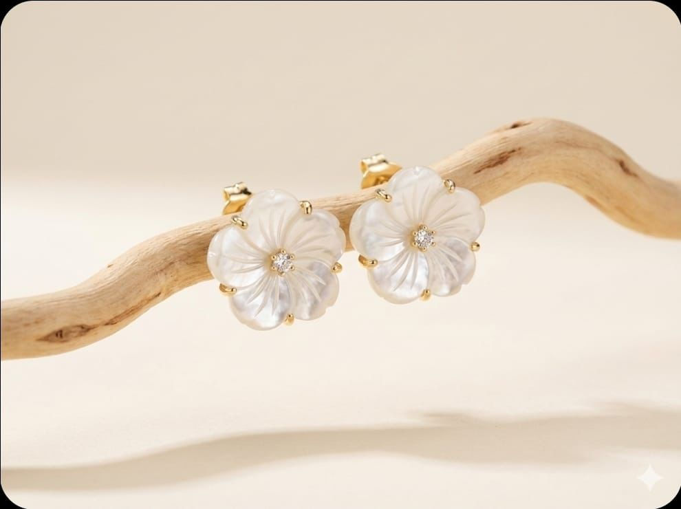 עגיל פרח צדף