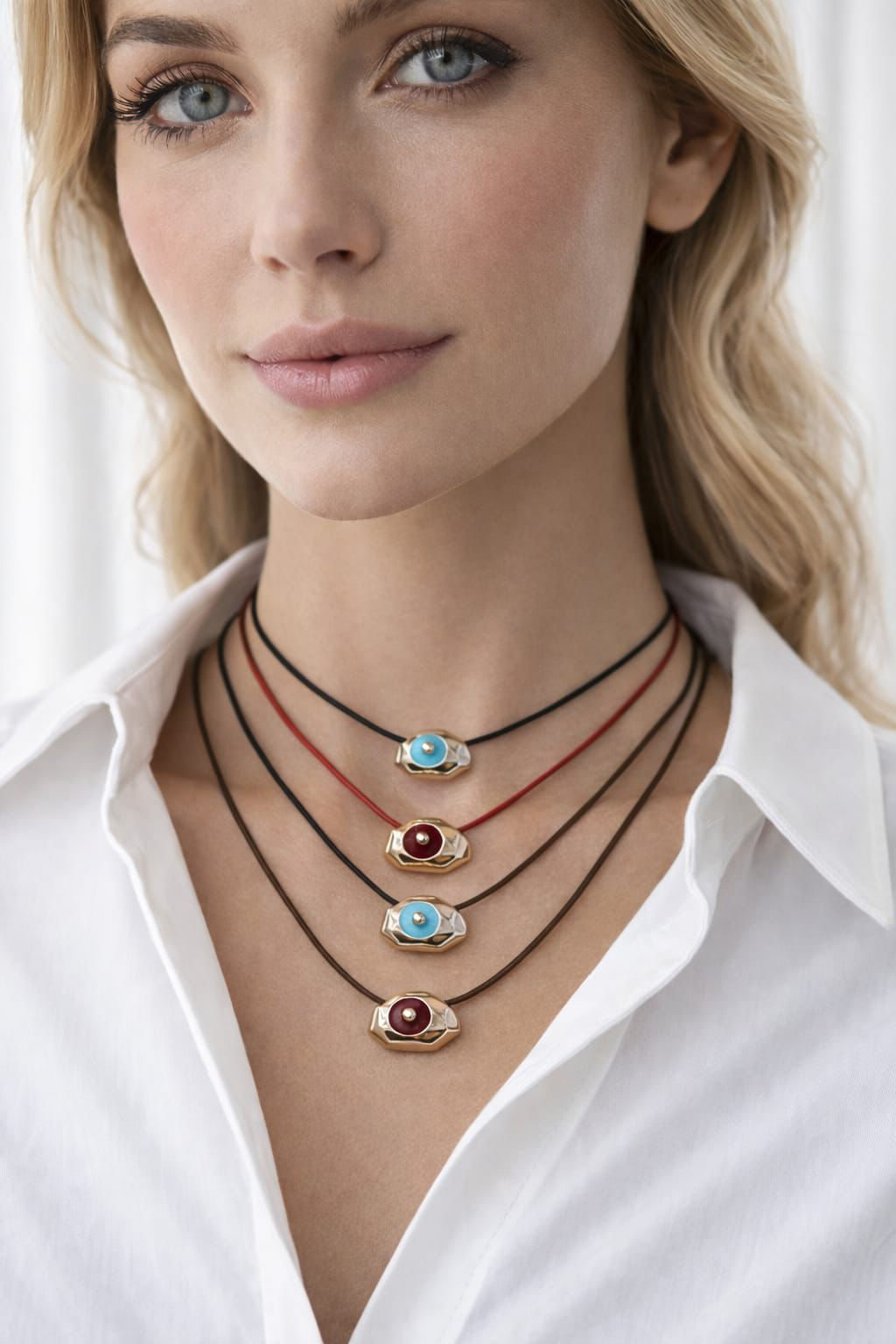 שרשרת עין אמייל חוט להיט