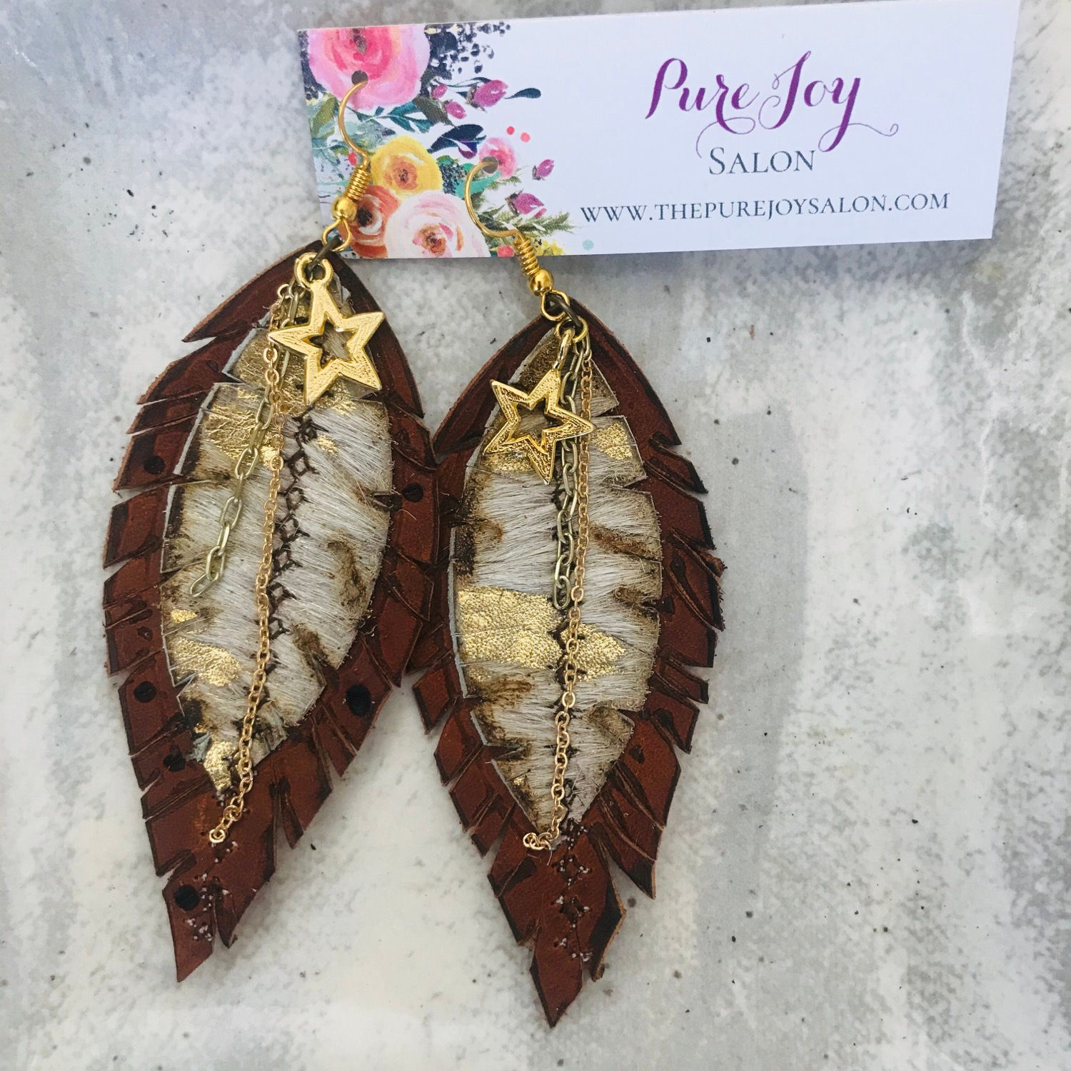 All Stars Leather Earrings 