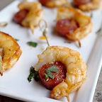 Brochette de crevettes & chorizo image
