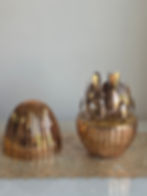 24 pcs gold cutlery set with holder