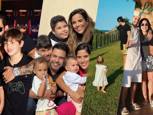 Cantores sertanejos com seus filhos