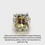 Thumbnail: 26.63 carat natural fancy yellow old mine brilliant shape ring